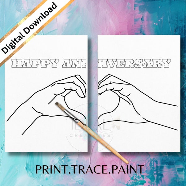 Couple's Sip and Paint Couples Kit (Happy Anniversary)