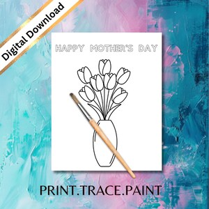 Happy Mothers Day Flowers Paint Kit