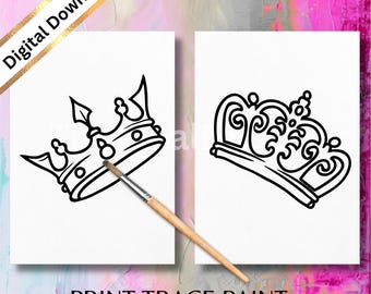 Couple's Sip and Paint Couples Kit (Crowns)