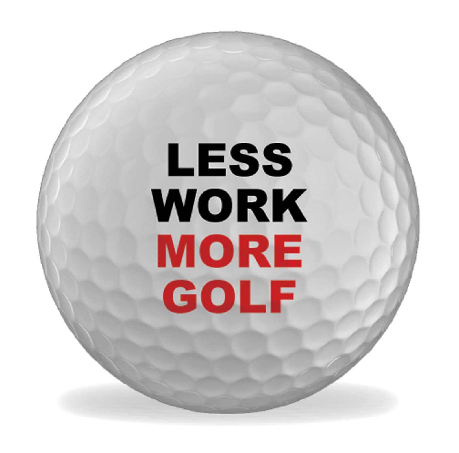 Less Work More Golf Funny Printed Golf Balls Fun Novelty Etsy