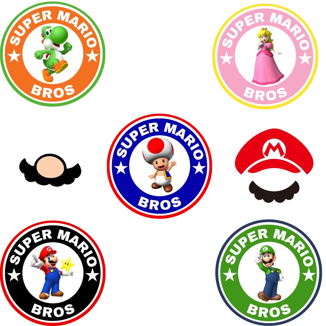 Super Mario Bro. PNG File/ Stickers/star Cup - Etsy