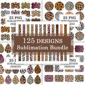 Peut inclure: Un ensemble de 125 motifs numériques avec des motifs léopard dans différentes formes, y compris des cercles, des carrés, des rectangles et des gouttes. Les motifs sont parfaits pour les projets de sublimation et sont disponibles dans une variété de couleurs.