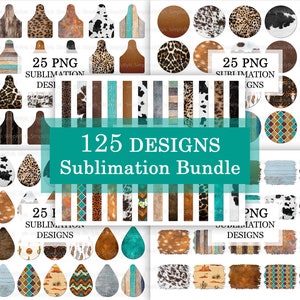 Western Sublimation Bundle, Western Sublimation Earring, Cow Wristlet Keychain, Western Car Coaster png Designs, Cow Tag Sublimation png