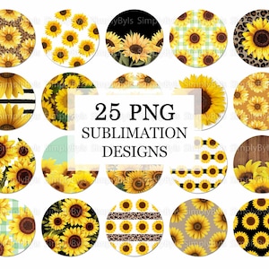 Sunflower Car Coaster png, Car Coaster Designs, Sunflowers Car Coasters png, Car Coasters Sublimation, Digital Download