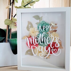 Mother&#39;s day Gift Mother&#39;s Day Personalized Shadow Box Flowers Grandmother Gift Teacher Gift for Mother&#39;s Day