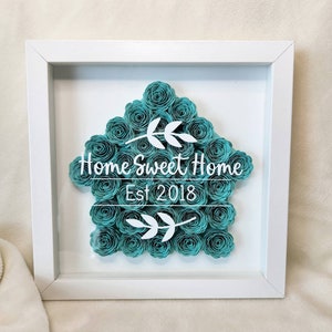 New Home Gift Home Sweet Home Shadow Box Personalized Shadow Box New Homeowner Gift Newlyweds Gift For New Home