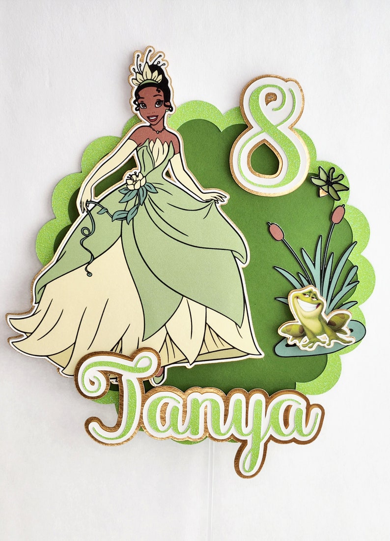 Tiana Inspired Cake Topper Princess and the Frog Personalized Cake ...