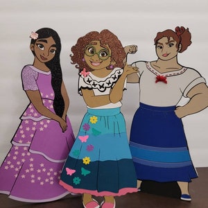 Encanto Cutouts 18&quot; Encanto Sister Décor Disney Movie Décor Encanto Party Theme Madrigal Sisters Décor Mirabel Décor Luisa Décor Isabella