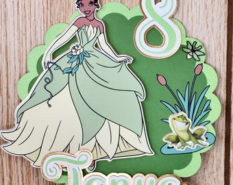 Tiana Inspired Cake Topper Princess and the Frog Personalized Cake ...