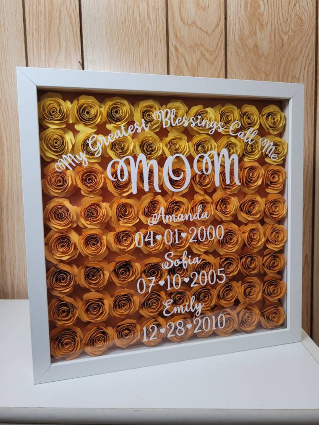Mom Gift Shadow Box Mom Greatest Blessings Mom Ombre Shadow Box Mother