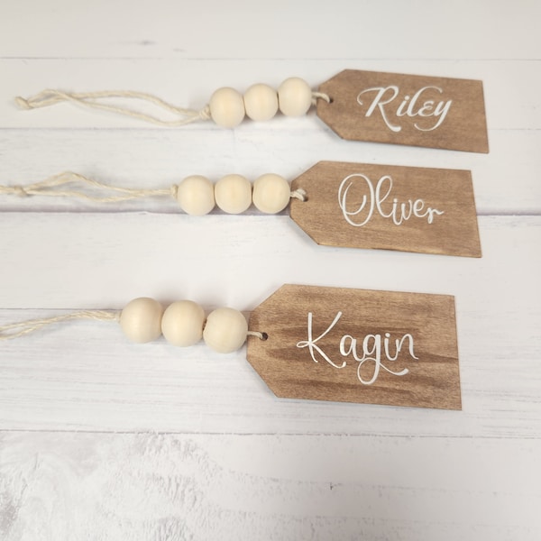 Wooden Name Tags - Etsy