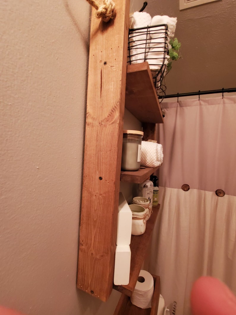 Rustic Farmhouse Wood Shelf, Bathroom Shelf, Over the Toilet Bathroom