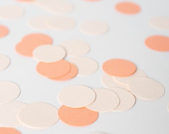 paper confetti dots | coral and blush | reusable, eco-friendly confetti | birthday party decor | simple birthday idea | kids birthday