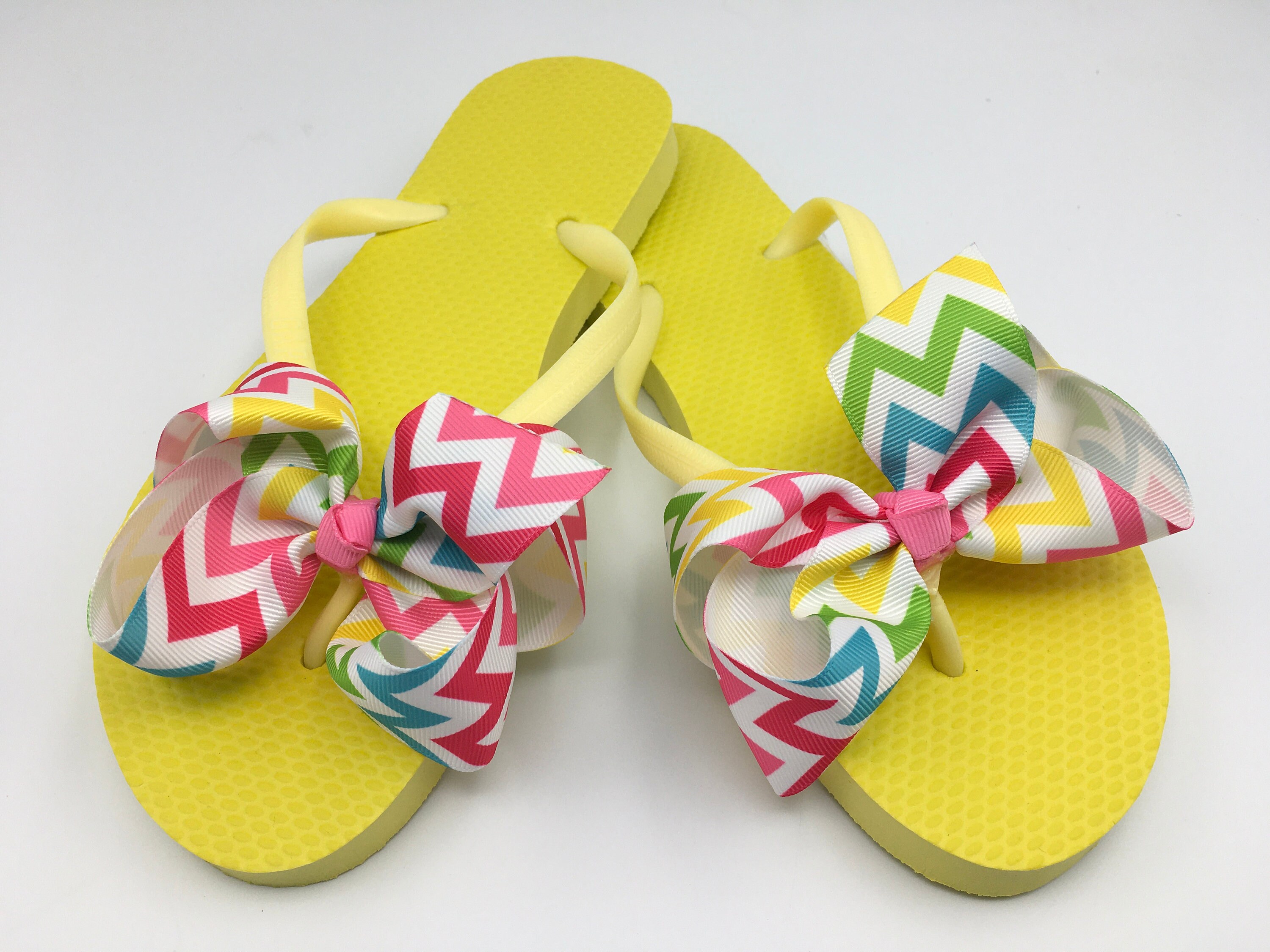 Ladies FlipFlops Sandals Ribbons & Bows Multi Etsy