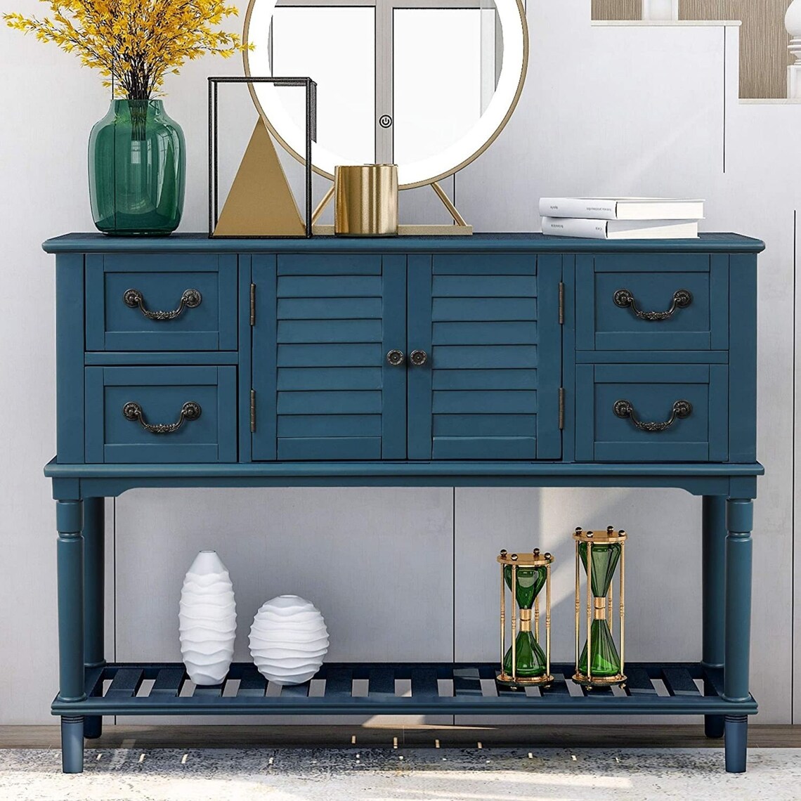 Navy Console Table for Entryway Sideboards Buffets Sofa Table Etsy