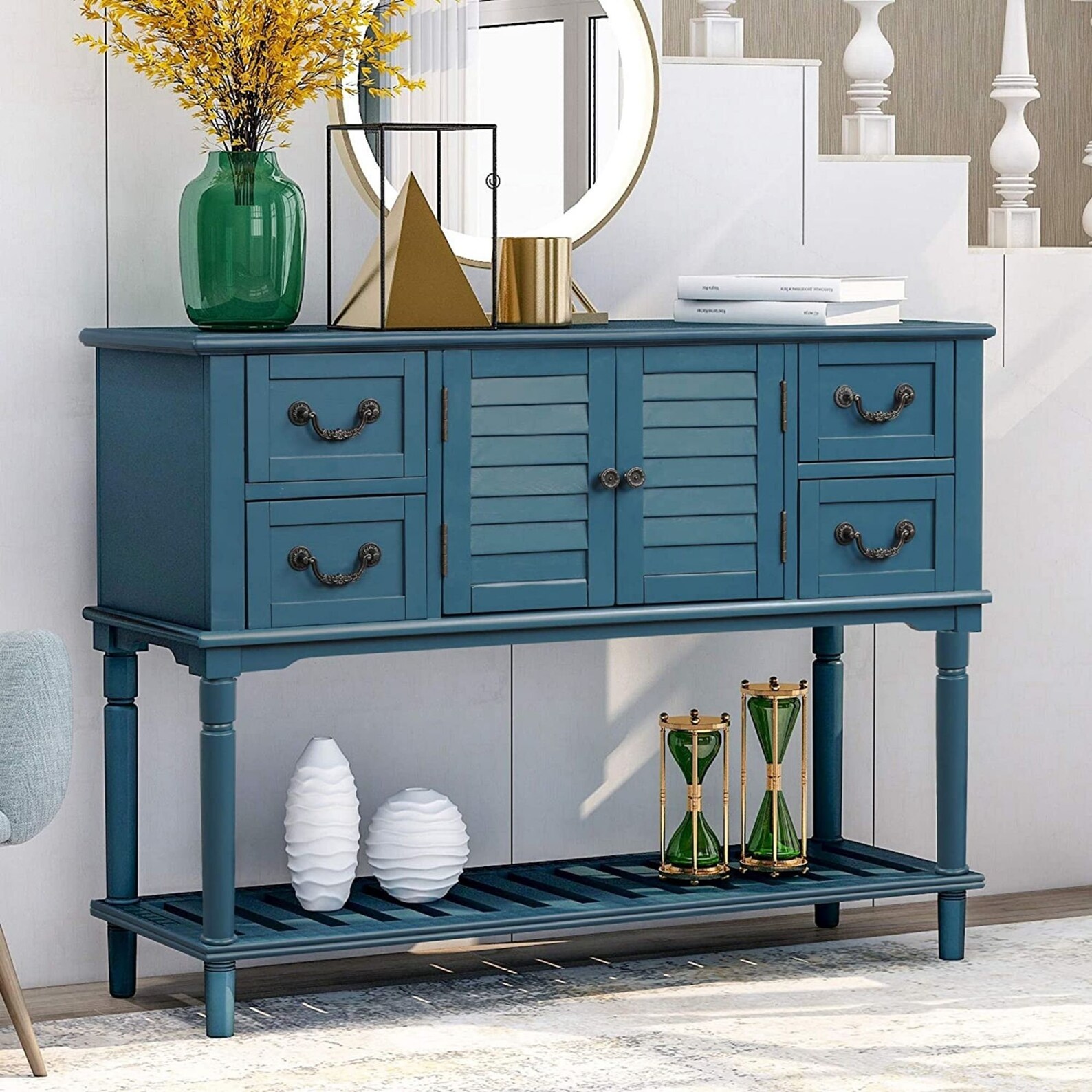 Navy Console Table for Entryway Sideboards Buffets Sofa Table Etsy