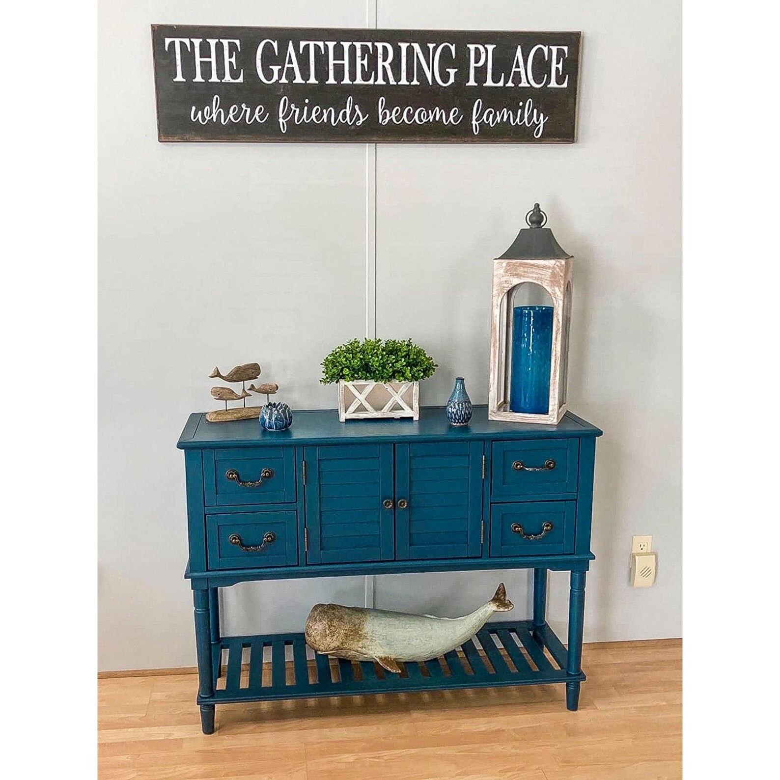 Navy Console Table for Entryway Sideboards Buffets Sofa Table Etsy