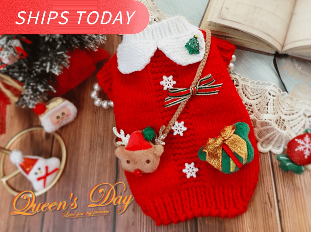 Dog Christmas Sweater, Christmas Gift for Dogs, Pet Xmas Outfit, Dog