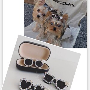 2022 New Cute Dog Bows Clips Sunglasses Pet Hair Clips Dog Hairpin Cat Dog Yorkie Hair Accessories Pet Grooming