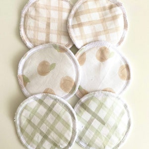 Reusable Nursing Pads Breast Pads 3 Pairs Peaches