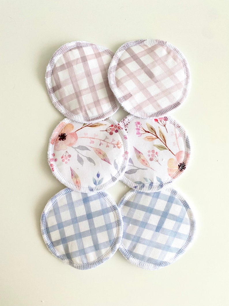 Reusable Nursing Pads Breast Pads 3 Pairs Pink Floral