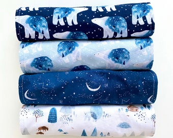 Burp Cloth Set - Snowy Dreamscape / Baby Burp Cloths