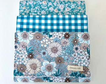 Burp Cloth Set - Teal Floral | Baby Burp Cloths