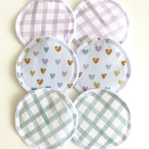 Reusable Nursing Pads Breast Pads 3 Pairs Love Hearts