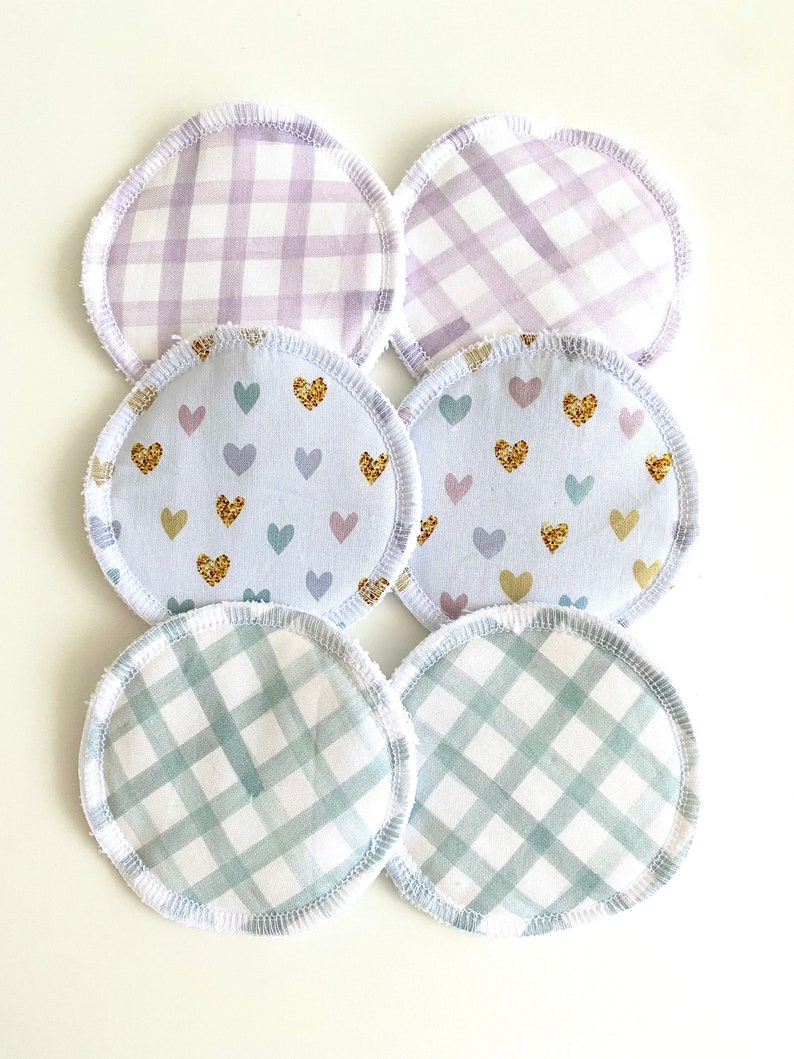 Reusable Nursing Pads Breast Pads 3 Pairs Love Hearts