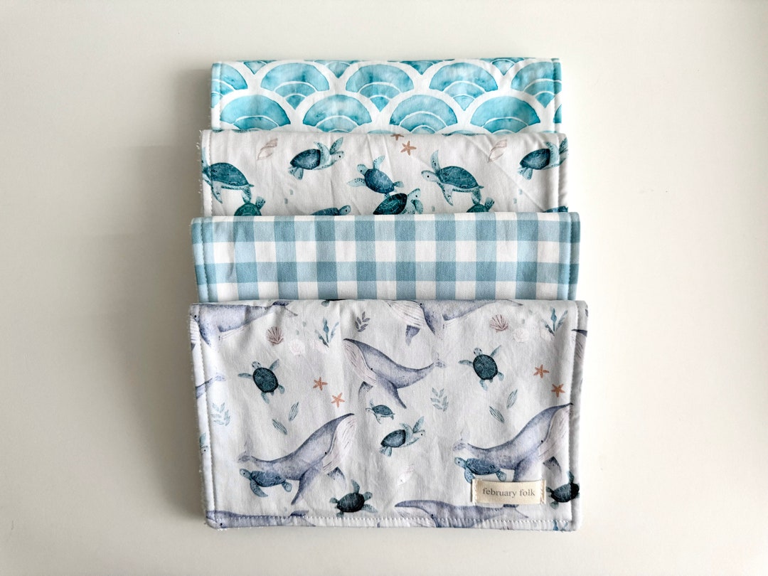 Fox Baby Bib Burp Cloth Gift Set /create Your Own Baby Shower Gift FREE...