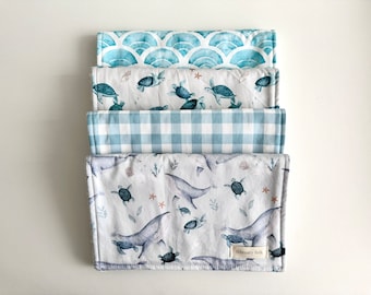 Burp Cloth Set - Turtle Reef