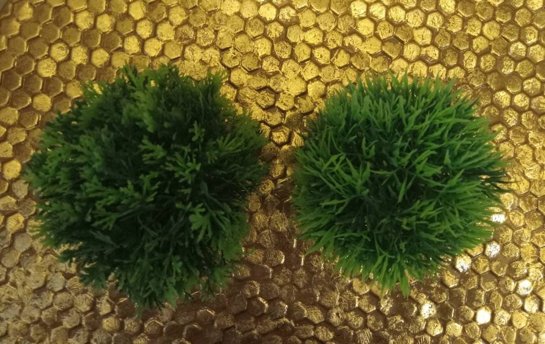 Faux Grass Ball Decor. Set of 2 Different Grass Variations. New. Etsy