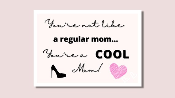 Lustige Muttertagskarte Cool Mom Nette Karte Happy Etsy