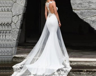 mermaid inspired wedding dress