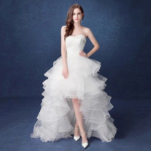 Bridesmaid dress short online front long back