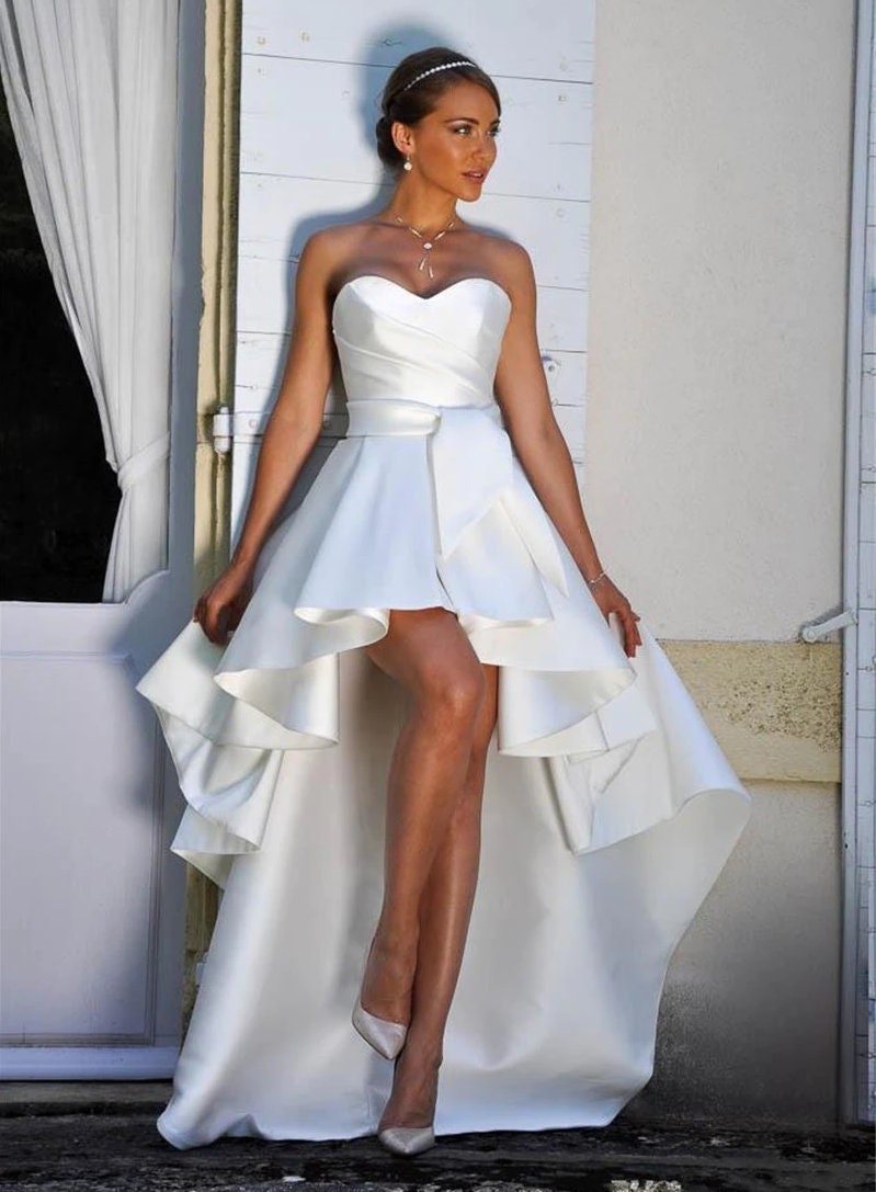 High Low Wedding Dress - Etsy