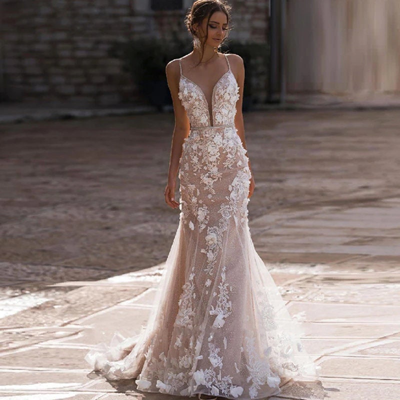 Vintage Mermaid Wedding Dresses Sexy 
