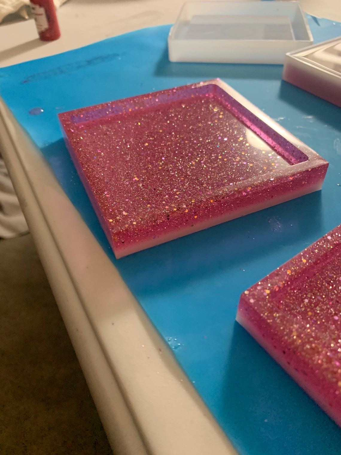 Pretty in Pink Coaster set of 3 Etsy