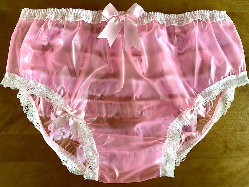 Pvc Ruffle Lace Pink PVC Ruffle Panties, Lace Bow Lingerie - Etsy