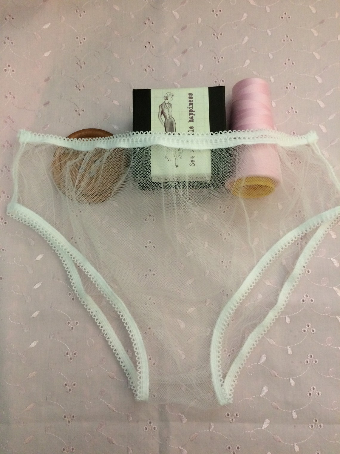 Handmade panties knickers Virgin Net plain white Etsy