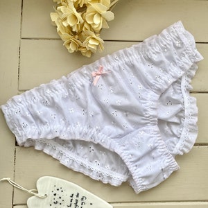 White Lace Lingerie Sexy Cute Romantic Handmade Underwear Panties Pack Gift  Elegant Women Kawaii 