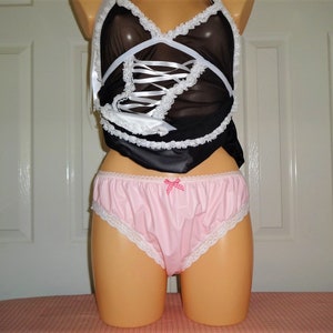 Sissy Adult Baby pastel pink pvc panties knickers waterproof sexy plastic fetish
