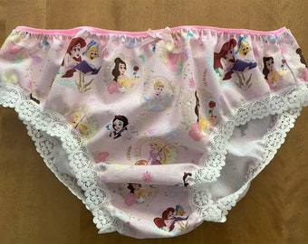 Handmade novelty panties knickers sissy princess pink cute lace cd tv
