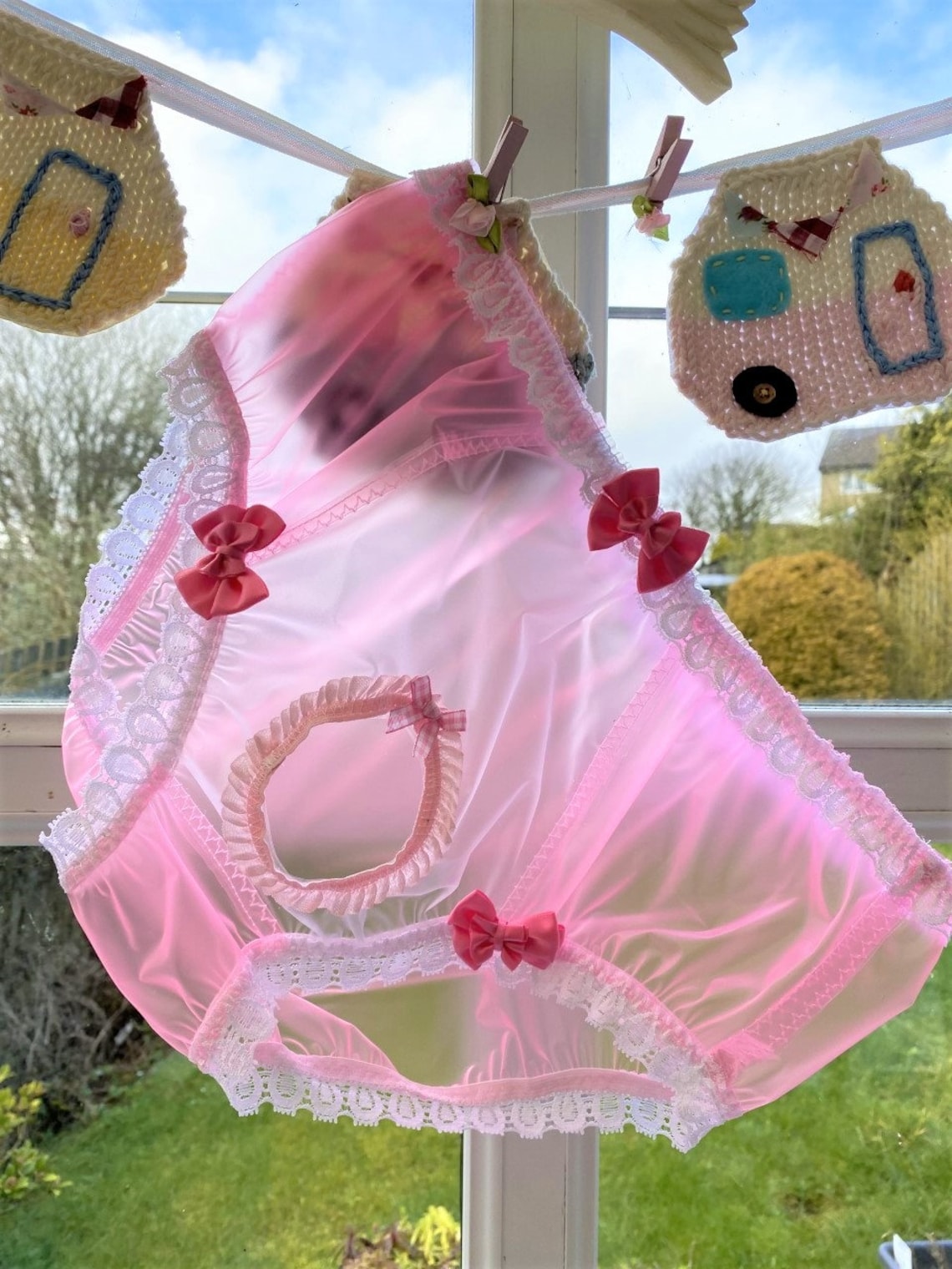 Sissy Pink & Clear Pvc Panties With Hole Knickers Waterproof Etsy UK