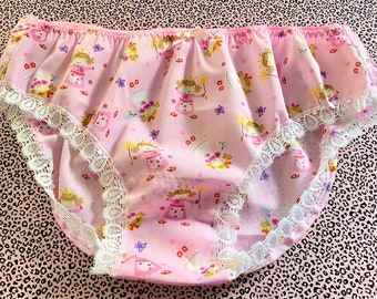 Sissy pink fairy princess panties handmade knickers pretty- Light as a feather Summer panties - Male or Female available