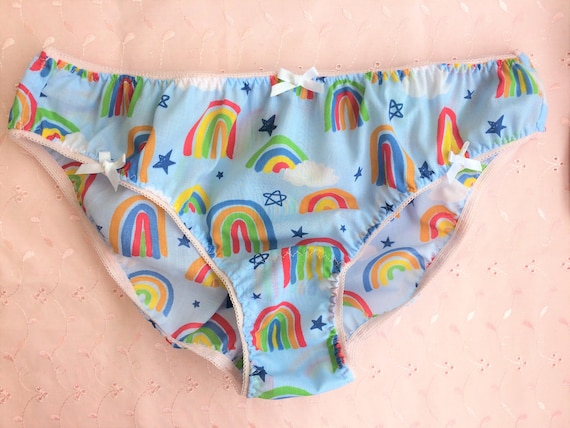 Sissy rainbow panties handmade knickers pretty feminine girly male female  magical cute pride