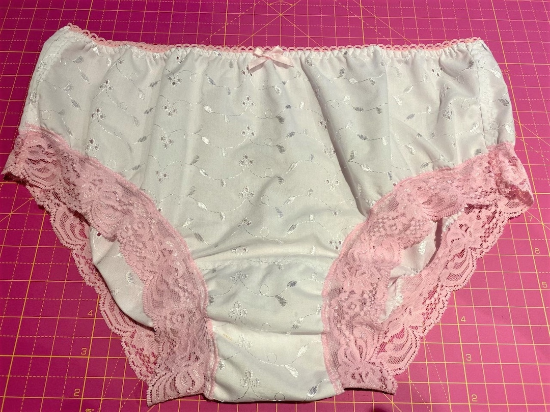 Handmade Panties White Broderie Anglaise Knickers Sissy Cute Etsy