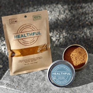 Healthful Coffee Dust| 120 servings | Coffee Flavoring using Spices: Cinnamon, Turmeric, Ginger, Nutmeg, Cardamom, Black Pepper and Sea Salt