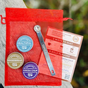 Muestrario de café con especias para San Valentín: 3 sabores con cuchara