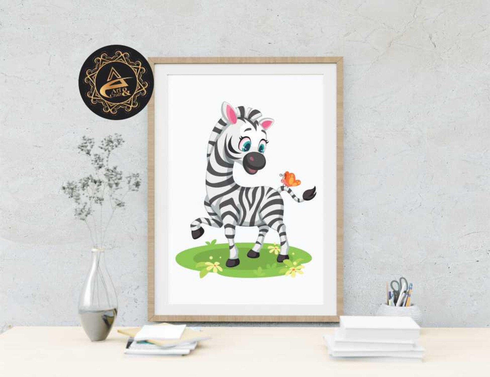 Zebra Animal Zebra Nursery Wall Art Kids Bedroom Décor Etsy
